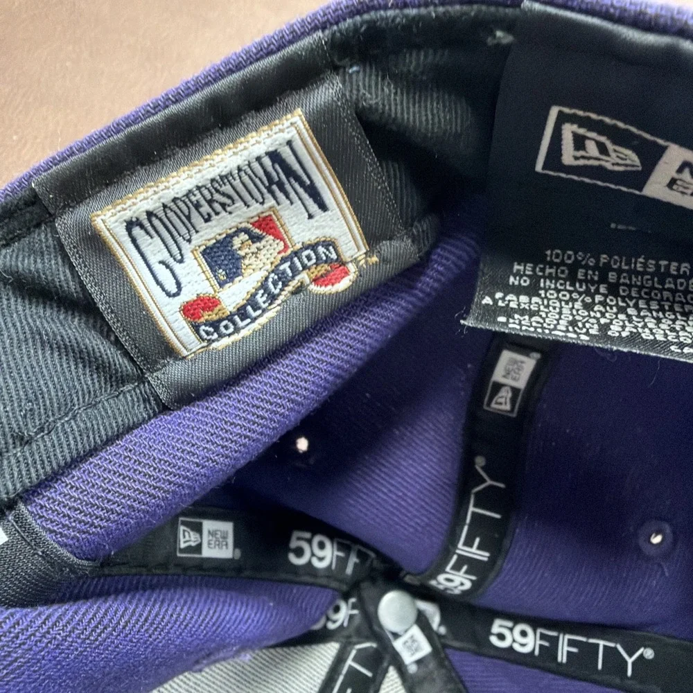 Vintage 90s Tampa Bay Devil Rays Hat Size 7-3/8 New Era Fitted 1998 Purple